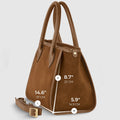 Italian Genuine Suede & Full-Grain Leather Top-Handle Bag | Alba by TAKEASY