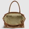 Italian Genuine Suede & Full-Grain Leather Top-Handle Bag | Alba by TAKEASY