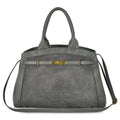 Italian Genuine Suede & Full-Grain Leather Top-Handle Bag | Forlì by TAKEASY