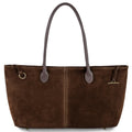 Italian Genuine Suede & Full-Grain Leather Tote Bag | Bologna by TAKEASY