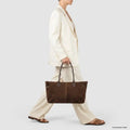 Italian Genuine Suede & Full-Grain Leather Tote Bag | Bologna by TAKEASY