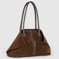Italian Genuine Suede & Full-Grain Leather Tote Bag | Bologna by TAKEASY
