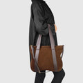 Italian Genuine Suede & Full-Grain Leather Tote Bag | Varese by TAKEASY