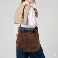 Italian Genuine Suede Hobo Bag | Belluno by TAKEASY