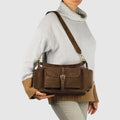 Italian Genuine Suede Shoulder Bag | Sondrio by TAKEASY