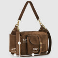 Italian Genuine Suede Shoulder Bag | Sondrio by TAKEASY
