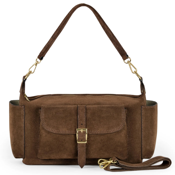 Italian Genuine Suede Shoulder Bag | Sondrio by TAKEASY