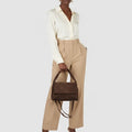 Italian Genuine Suede Top-Handle Bag | Ravenna by TAKEASY