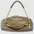 Italian Genuine Woven-Embossed Metallic Suede Crossbody Bag | Roma by TAKEASY