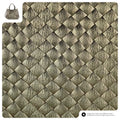 Italian Genuine Woven-Embossed Metallic Suede Top-Handle Bag | Savona by TAKEASY