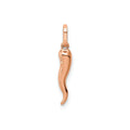 Italian Horn 14k Gold Luck Pendant by Fine Color Jewels