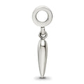 Italian Horn Dangle Pendant Sterling Silver by Fine Color Jewels