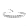 Italian Made Sterling Silver Braided Herringbone Bracelet by Verona by DailySale