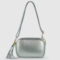 Italian Metallic Full-Grain Leather Crossbody Bag | Napoli by TAKEASY