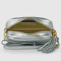 Italian Metallic Full-Grain Leather Crossbody Bag | Napoli by TAKEASY
