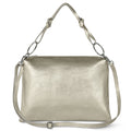 Italian Metallic Full-Grain Leather Shoulder Bag | Prato by TAKEASY