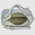 Italian Metallic Full-Grain Leather Top-Handle Bag | Trieste by TAKEASY
