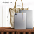 Italian Metallic Full-Grain Leather Tote Bag | Vinci by TAKEASY