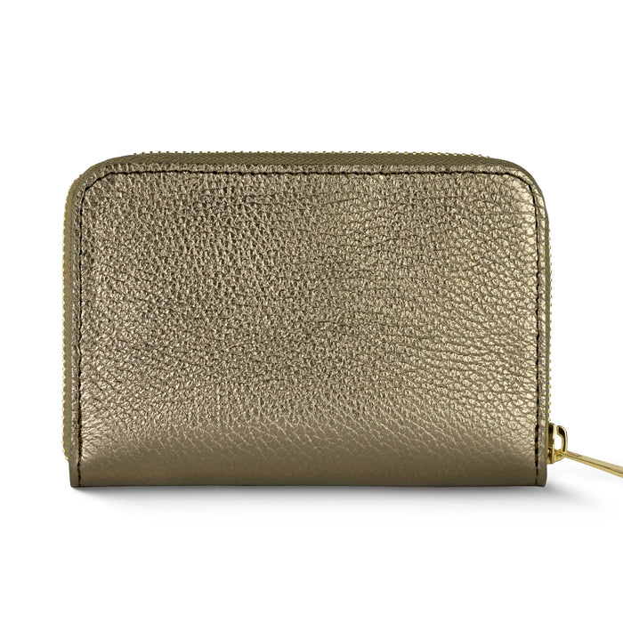 Italian Metallic Full-Grain Leather Wallet | Ancona by TAKEASY