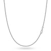 Italian Sterling Silver 1mm Unisex Box Chain Necklace