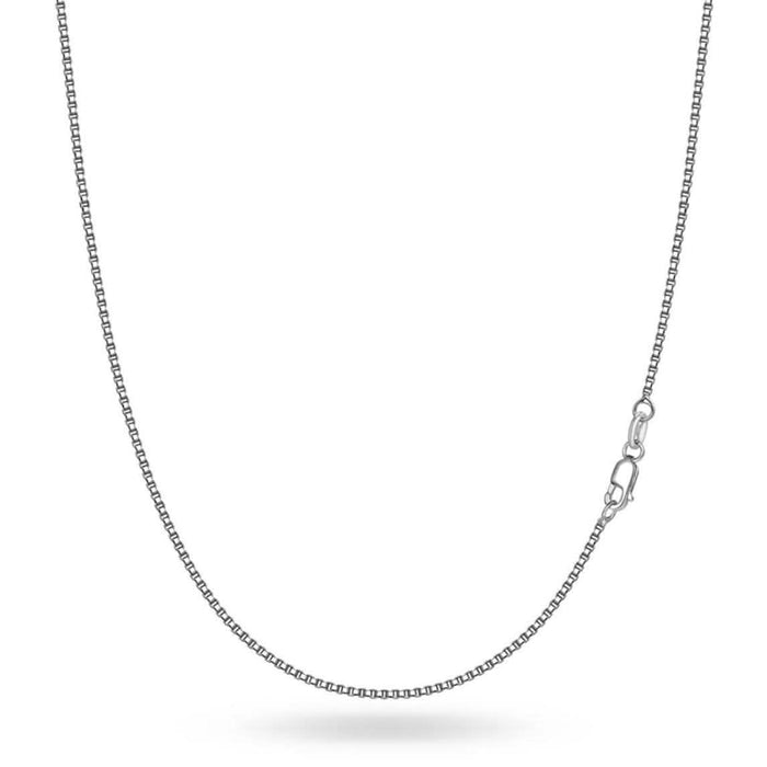 Italian Sterling Silver 1mm Unisex Box Chain Necklace by DailySale