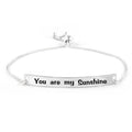 Italian Sterling Silver Adjustable "You Are My Sunshine" Bracelet by DailySale