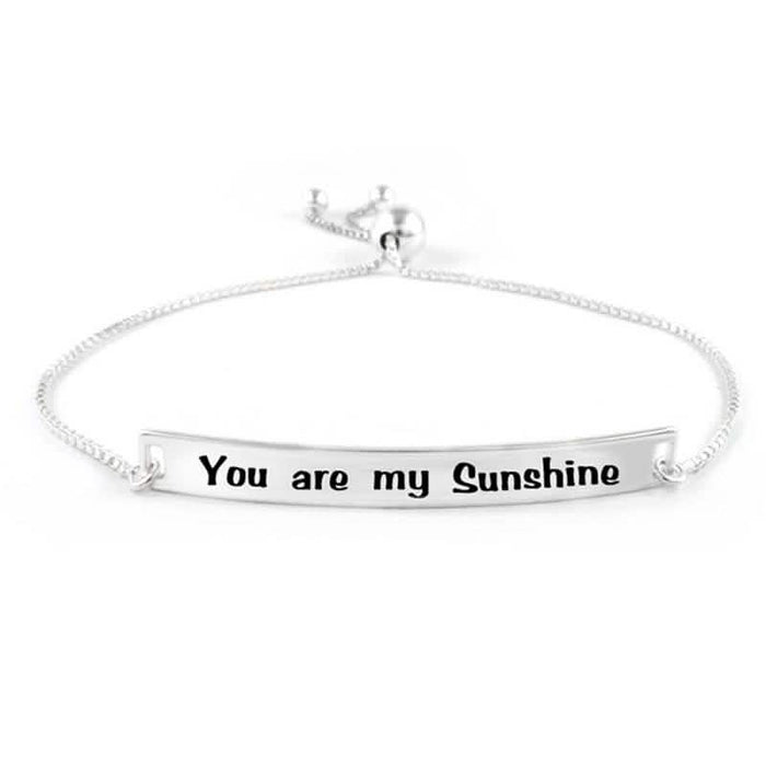 Italian Sterling Silver Adjustable "You Are My Sunshine" Bracelet by DailySale