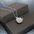 Italian Sterling Silver Artisan Rose Flower Necklace by Verona by DailySale
