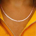 Italian Sterling Silver Braided Herringbone Necklace by Verona by DailySale