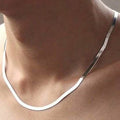 Italian Sterling Silver Herringbone Chain by DailySale