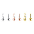 Italian Sterling Silver Leverback Ball Earrings by DailySale