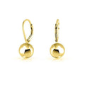 Italian Sterling Silver Leverback Ball Earrings by DailySale