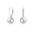 Italian Sterling Silver Leverback Ball Earrings by DailySale