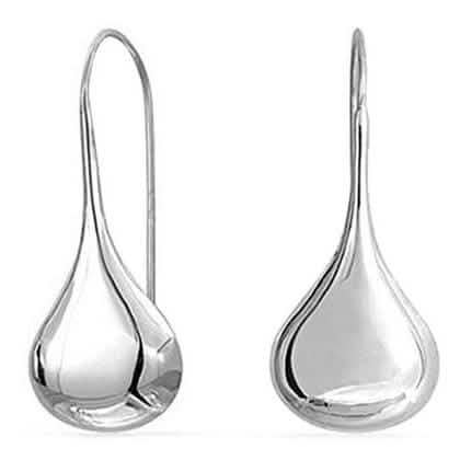 Italian Sterling Silver Puffed Teardrop Earrings by DailySale
