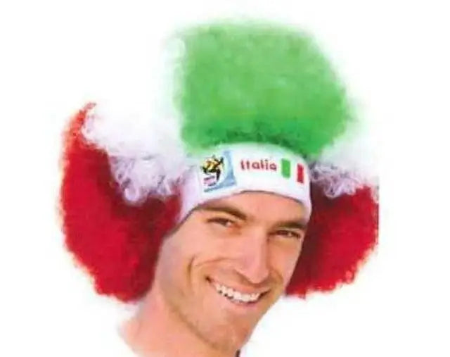 Italy World Cup Soccer Afro Wig 25-Count Case Pack – Official FIFA Licensed Retro Fan Gear by Price Is Right Miami