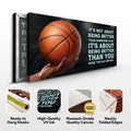 It's Not About Being Better Sports Quote Sign by Tailored Canvases