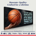It's Not About Being Better Sports Quote Sign by Tailored Canvases