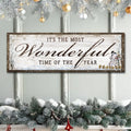 It's The Most Wonderful Time Of The Year Christmas Sign by Tailored Canvases