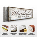 It's The Most Wonderful Time Of The Year Christmas Sign by Tailored Canvases