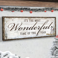 It's The Most Wonderful Time Of The Year Christmas Sign by Tailored Canvases