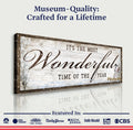 It's The Most Wonderful Time Of The Year Christmas Sign by Tailored Canvases