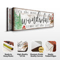 It's The Most Wonderful Time Of The Year Christmas Sign II by Tailored Canvases