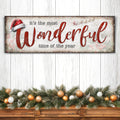 It's The Most Wonderful Time Of The Year Christmas Sign III by Tailored Canvases