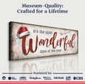 It's The Most Wonderful Time Of The Year Christmas Sign III by Tailored Canvases