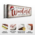 It's The Most Wonderful Time Of The Year Christmas Sign III by Tailored Canvases