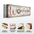 It's the most Wonderful Time of the Year Christmas Sign IV by Tailored Canvases