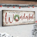 It's the most Wonderful Time of the Year Christmas Sign IV by Tailored Canvases