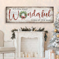 It's the most Wonderful Time of the Year Christmas Sign IV by Tailored Canvases