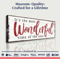It's The Most Wonderful Time Of The Year Christmas Sign VI by Tailored Canvases