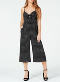 Teeze Me Juniors Cropped Jumpsuit, Black, Size 5 by Vanessa Jane